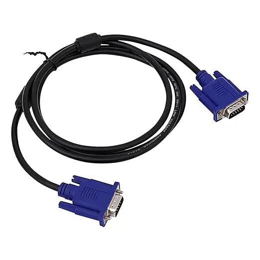 VGA Cable 1.5 M,Support Monitor/PC/LCD/LED,Plasma,Projector,TFT Male to Male (1.5M - Multicolor)