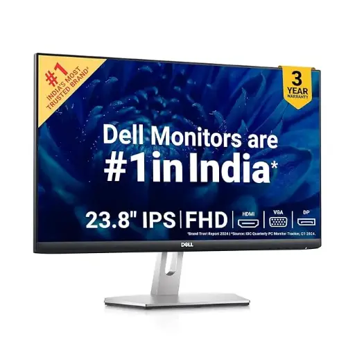 Dell S2421HNM 23.8" (60.5cm) FHD Monitor 1920x1080 Pixels @75Hz, IPS Panel, 99% sRGB, Low Blue Light Technology, Ultra-Thin Bezel, HDMI x2, Tilt Adjustment, AMD FreeSync, Flicker Free Technology