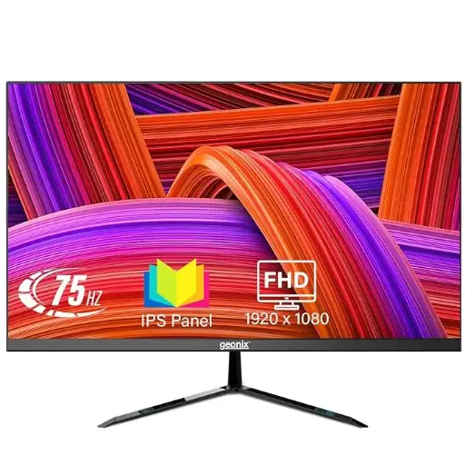 GEONIX 22 Inch PC Monitor, FHD IPS 1920x1080P Monitor 75Hz 100% sRGB 178° Wide Viewing Angle PC Monitor, HDMI VGA Port, Low Blue Light Desktop, 3 Years Warranty.