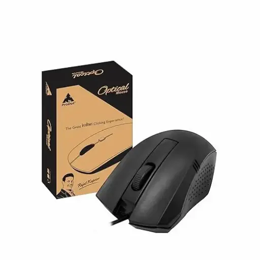 ProDot ProSeries Wired Mouse - Ergonomic Design, Precise Tracking, Universal Compatibility - Ideal for PC, Mac, Gaming, and Office Use (MU-175, Black)